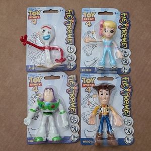 Toy Story 4 FLEXTREME Forky Bo Peep Buzz Woody